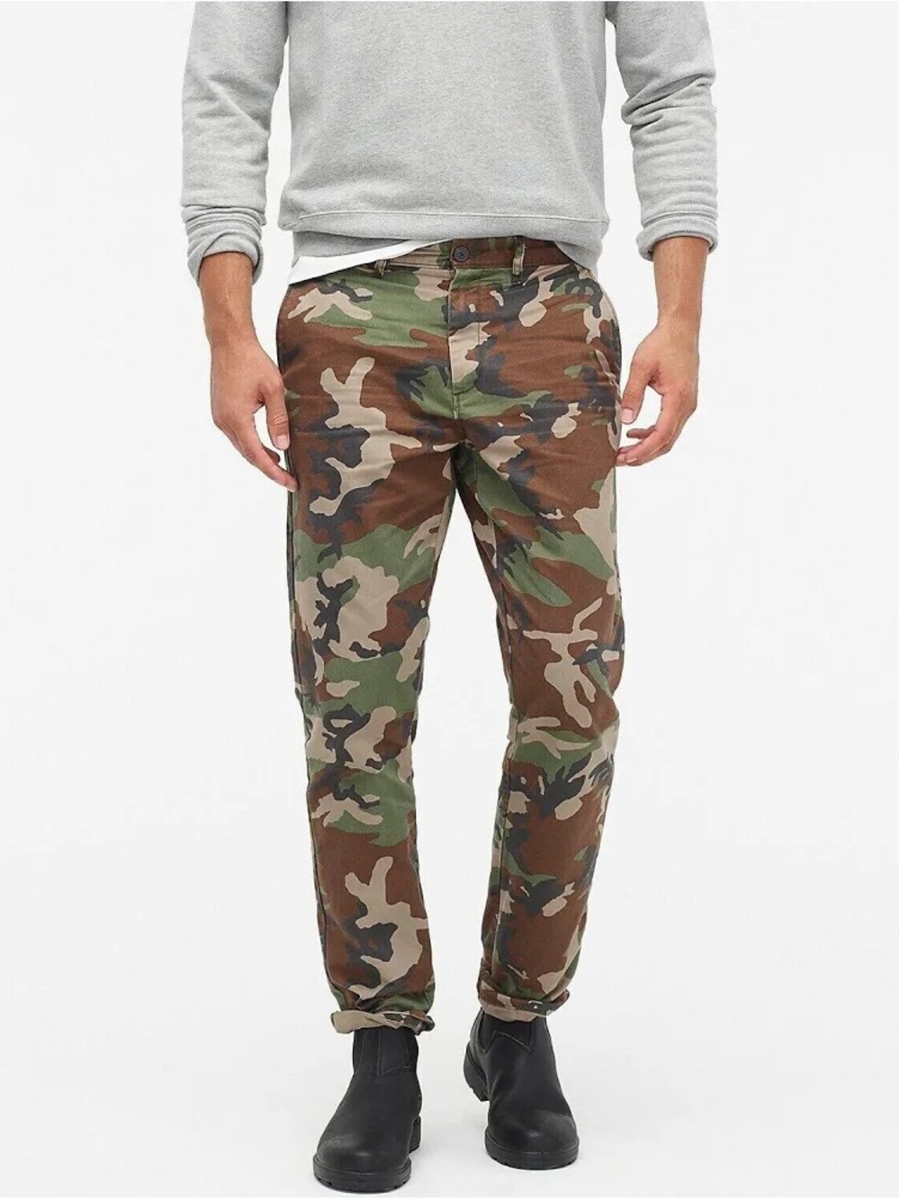J. Crew 770 Men's Camo Chino Pants - Green & Brown